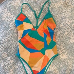 Cupshe Multicolor Geometric One Piece Swimsuit